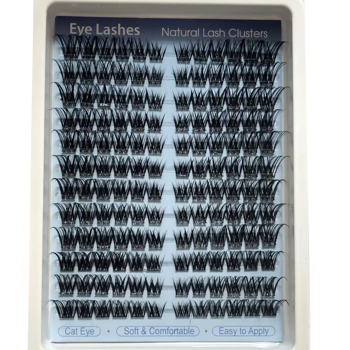 HBZGTLAD 12 Reihen 8D Flauschige Einzelwimpern-Cluster-Extensions, künstliche Wimpern für DIY zu Hause, Cluster-Make-up-Wimpernwerkzeuge