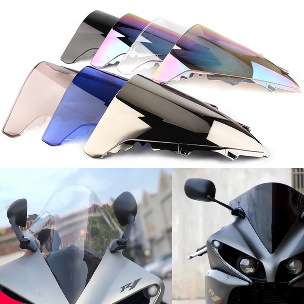 Parabrisas de doble burbuja para motocicleta, Deflector de carenado, accesorios para Yamaha YZF R1 1000 YZFR1 2009-2014