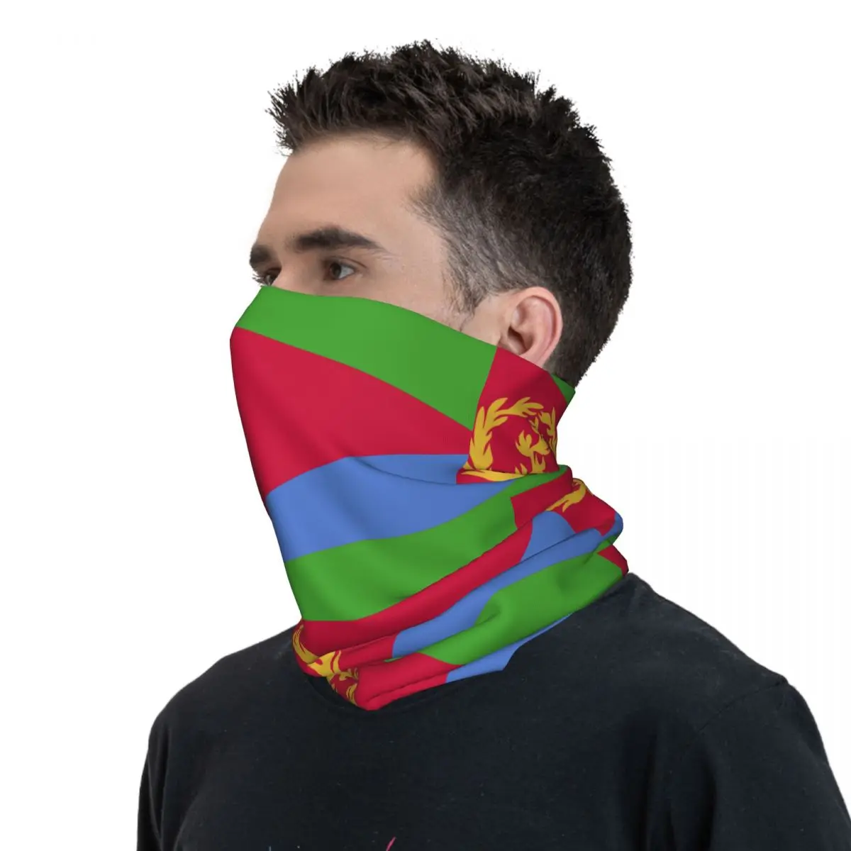 Flaga Erytrei Bandana na szyję Szalik z nadrukiem Wielofunkcyjny szalik rowerowy Kolarstwo unisex dla dorosłych przez cały sezon