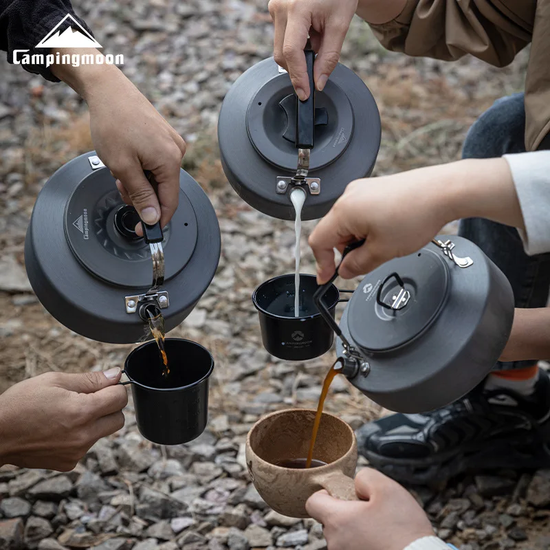 Imagem -01 - Outdoor Camping Chaleira Multi Uso Compingmoon Liga Chaleira 0.8l 1l 1.5l outdoor camping chaleira multi uso compingmoon liga chaleira 08l 1l 15l 01