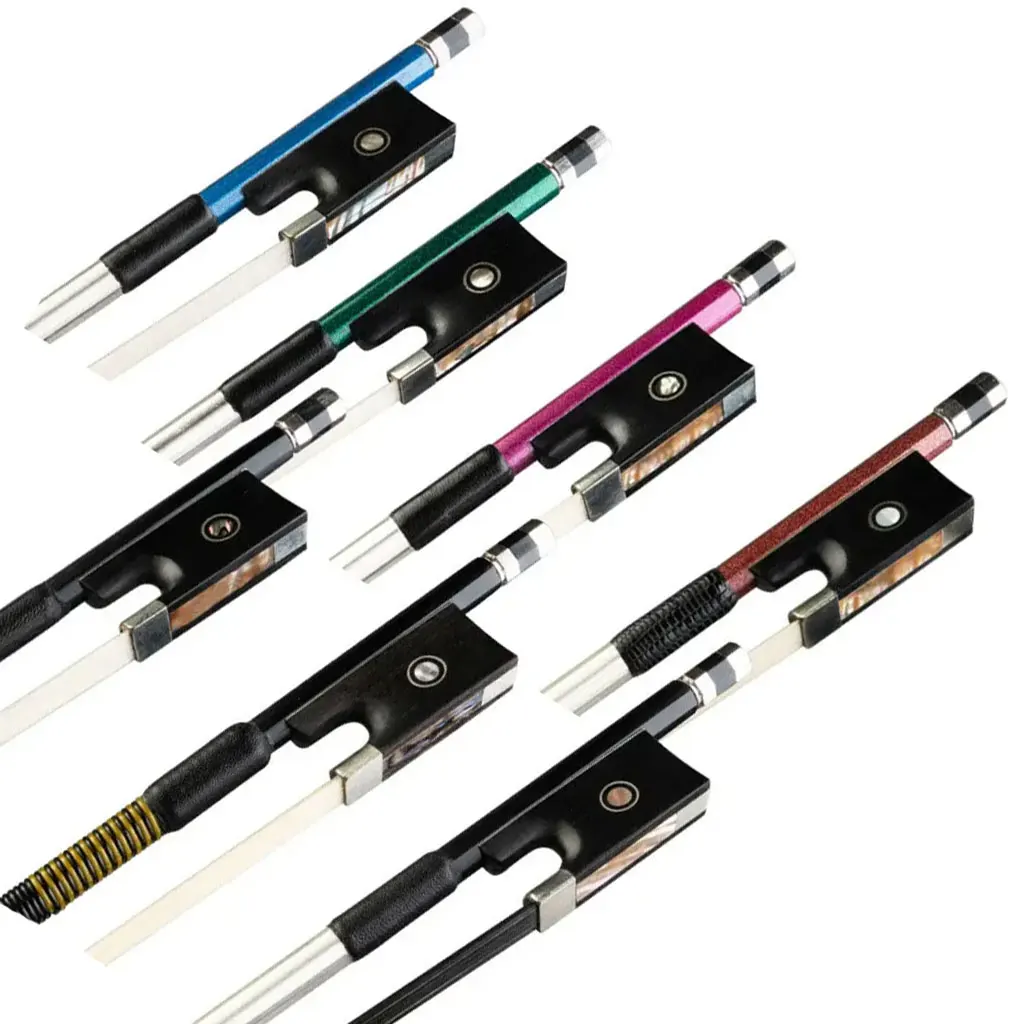 

4/4 смычок для скрипки из углеродного волокна, черное дерево, лягушка, Монголия, конский волос, полноразмерный смычок для скрипки