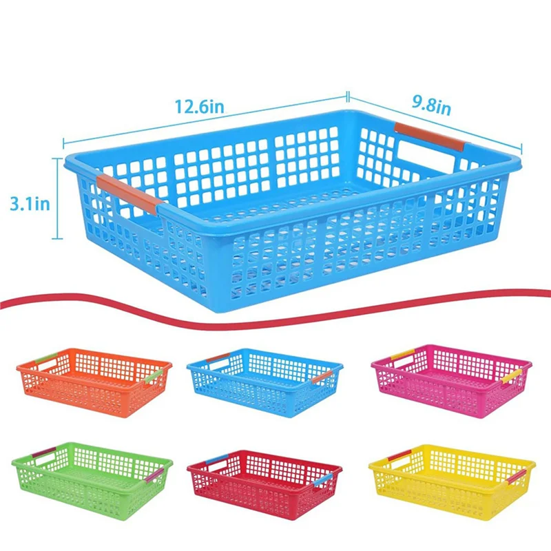 Поднос для учителя, пластиковый органайзер для бумаги для классной комнаты, поднос для классной комнаты, поднос для бумаги для классной комнаты, корзина для домашних книг, 12 шт.