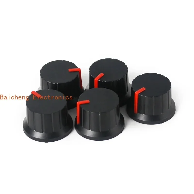 

10PCS 24*15mm Potentiometer Knob Cap Flower-axis Volume Control Knobs red for Encoder