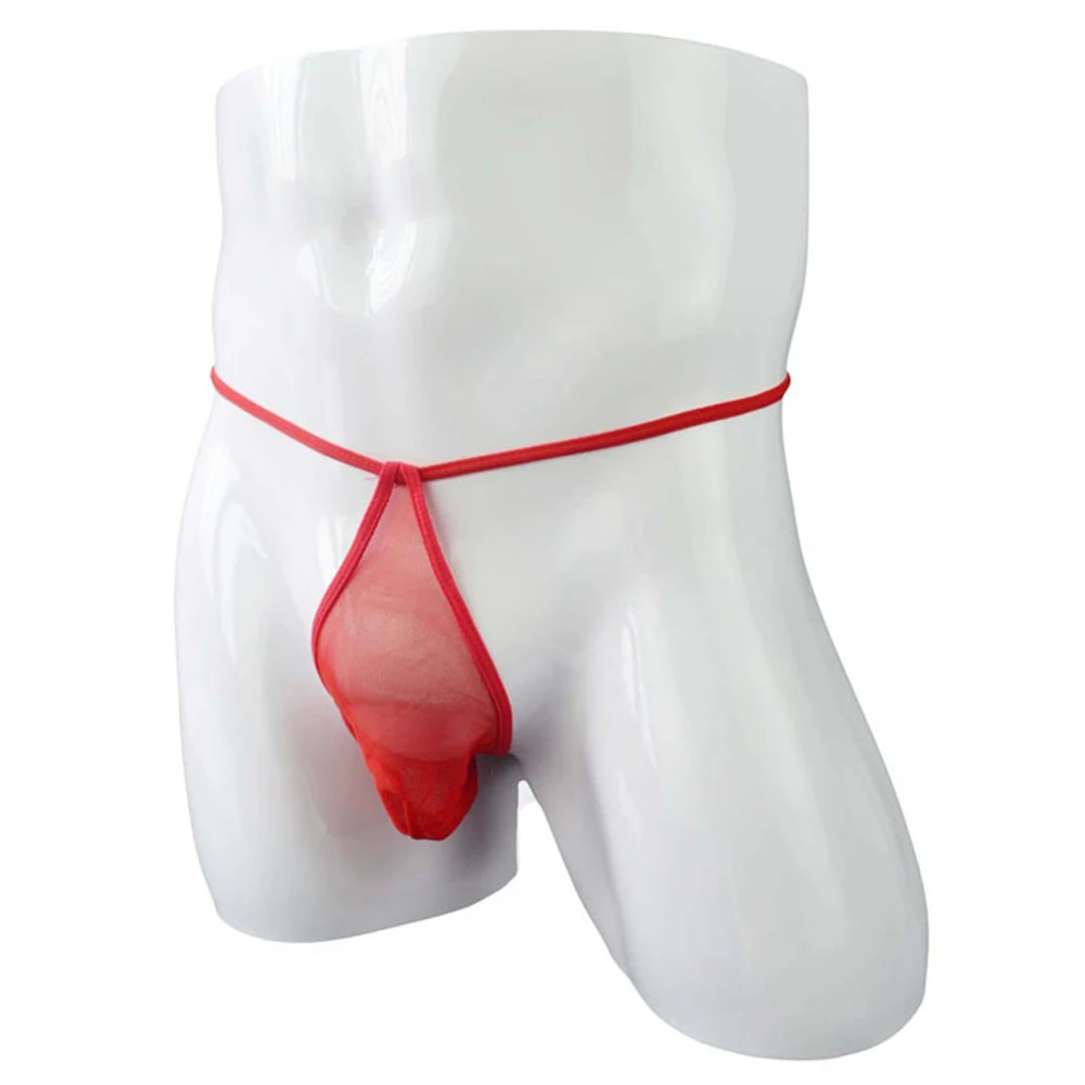 

Thong Men's Underwear G-string Lingerie Low-Rise Sheer Spandex Trunk Underpants Underwear Bulge-Pouch Classic