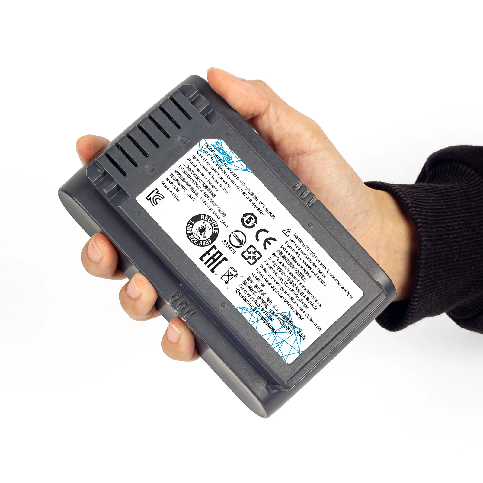 VCA-SBTA60 Vacuum Cleaner Battery for Samsung Jet 60 turbo,Jet 75E Complete,VS15A6031R4 VS15A6031R5 VS20B75ACR5 VS20B75ADR5