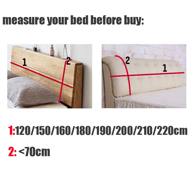 Cheaper Luxury Soft Thick Velvet Bed Head Cover Headboard Cover All-inclusive Solid Color Bedside Bed Back Dust Protector - view 6