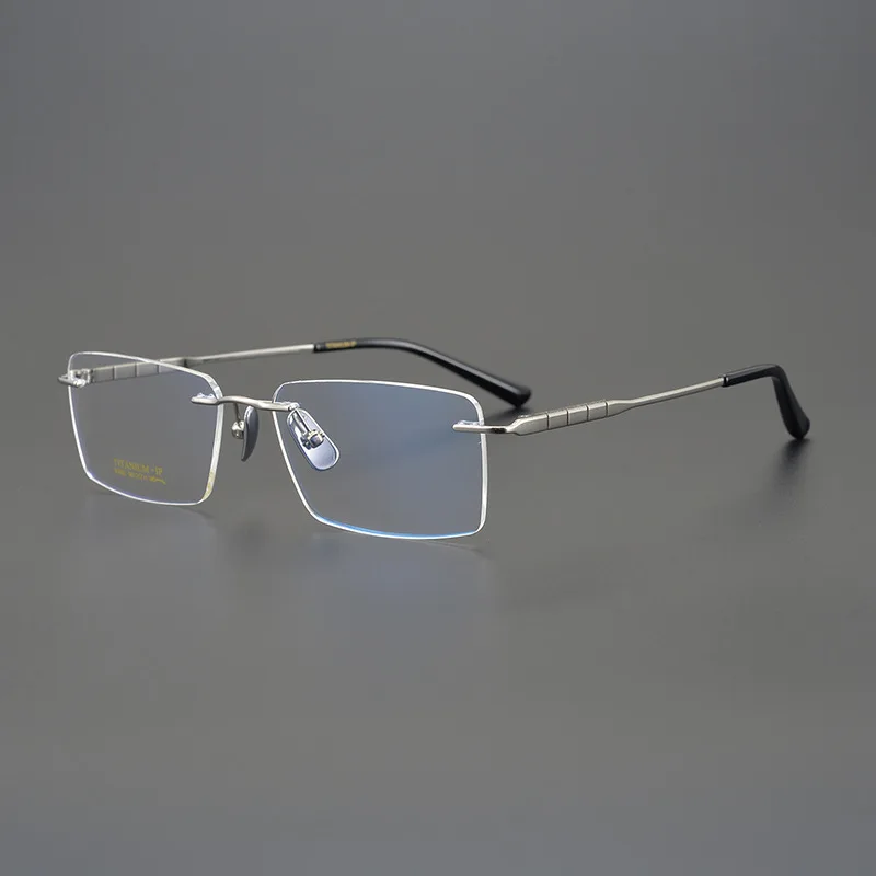 الذهب الجهاز الربيع بدون شفة التيتانيوم الرجال النظارات وصفة طبية العدسات الأشعة فوق البنفسجية حماية قصر النظر التقدمي النظارات البصرية القراءة