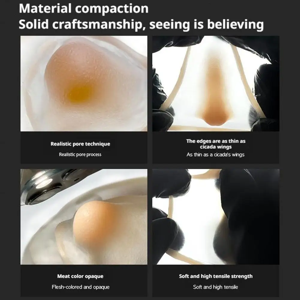 Realistic Professional Silicone Fake Nose Chin Kit Reusable 5