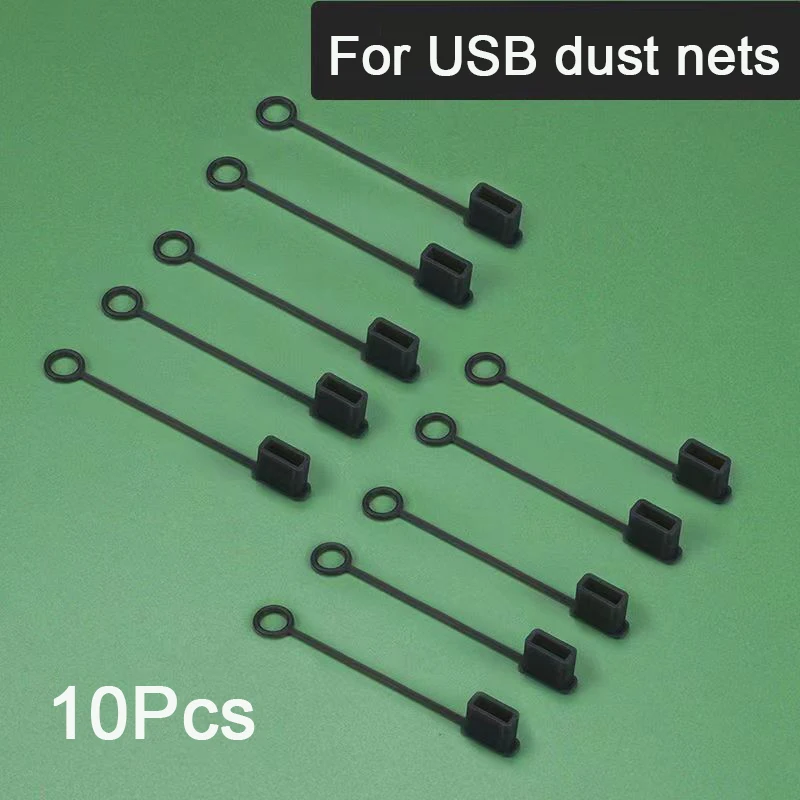 قبعات USB من النوع C تغطي حبل لكابلات USB A مع غطاء حماية من الغبار سدادة الغبار من النوع C حافظة كم مقاومة للبيانات قابس USB للغبار