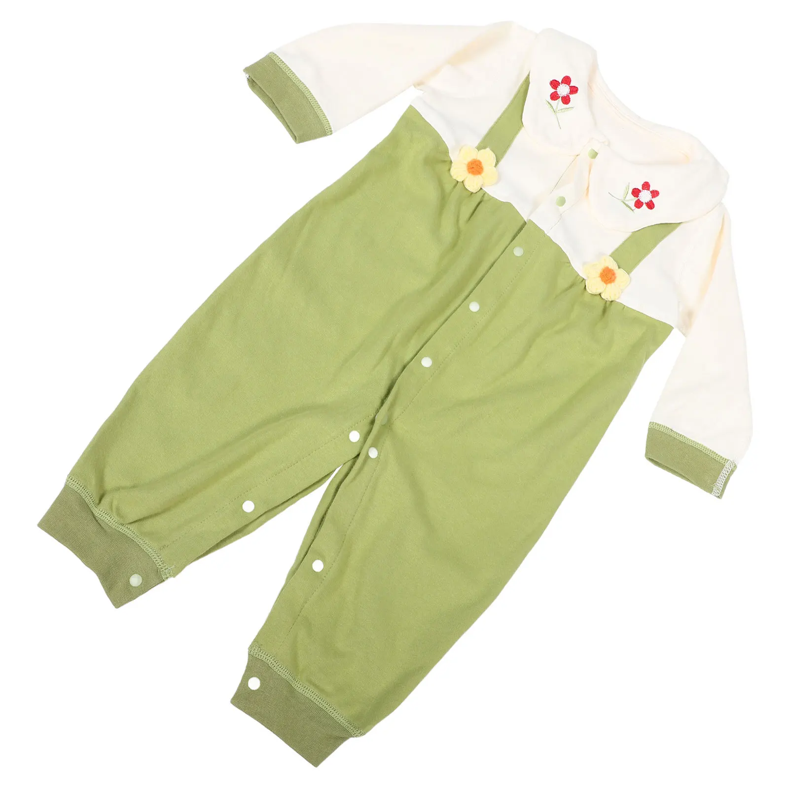 الوليد الطفل طويلة الأكمام القطن ارتداءها خمر طوق تصميم ملابس خاصة نزهة الملابس ربيع الخريف للجنسين رومبير للرضيع #6