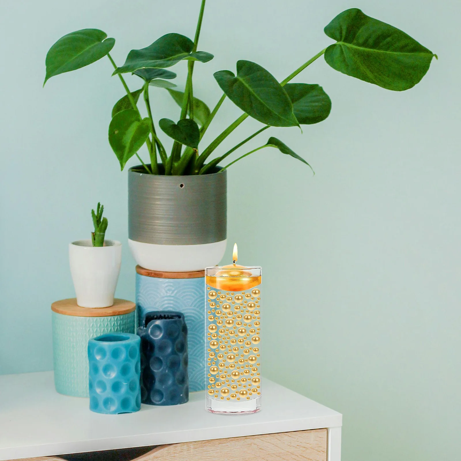 Pearl Decorative Accents 8-20Mm Mixed Sizes Faux Vase Fillers For Diy Crafts Wedding Centerpieces Makeup Organizer Beads