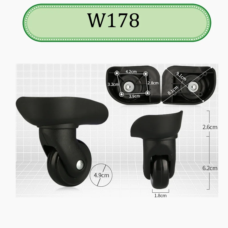 For Marussia W178 Luggage Wheel Replacement Parts - 360° Smooth Rolling Swivel Wheels Durable Luggage Wheel Repair Parts