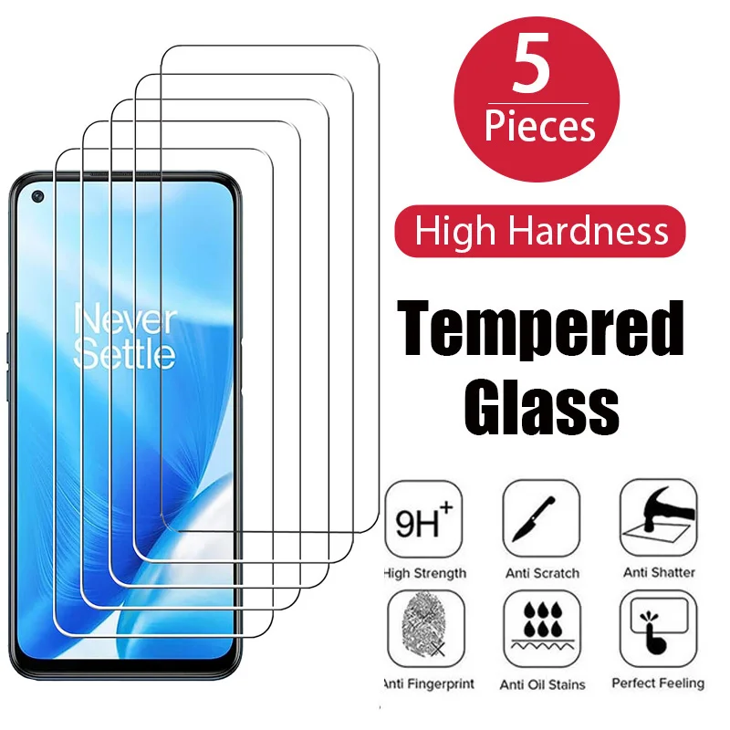 5PCS Tempered Glass For OnePlus Nord 2 2T N10 N20 N30 CE 2 3 Lite Ace 2V Screen Protector For One Plus 10T 10R 9 9RT 8T 7T Film