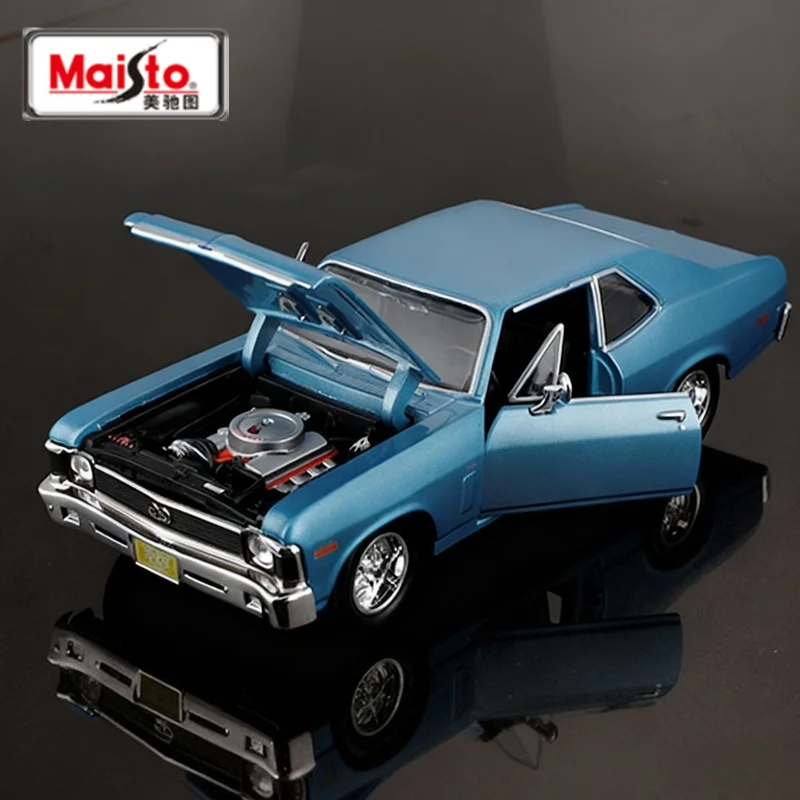 

Maisto 1:24 Chevrolet Nova SS 1970, классическая модель спортивного автомобиля в стиле ретро, литая под давлением металлическая гусеничная гоночная машина, модель автомобиля, подарки для детей