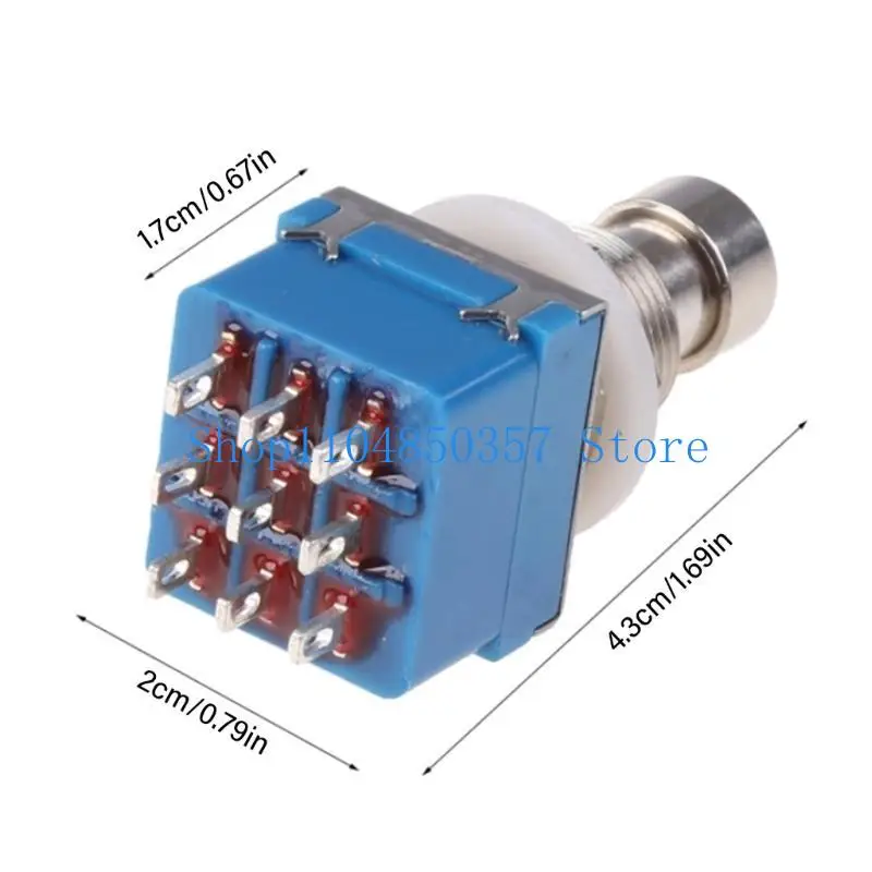 5 Stücke Gitarre Effektpedal 3PDT 9 Pin Box Stomps Fußschalter True Bypass Effektpedal Fußschalter E-gitarre Zubehör – Detail 6