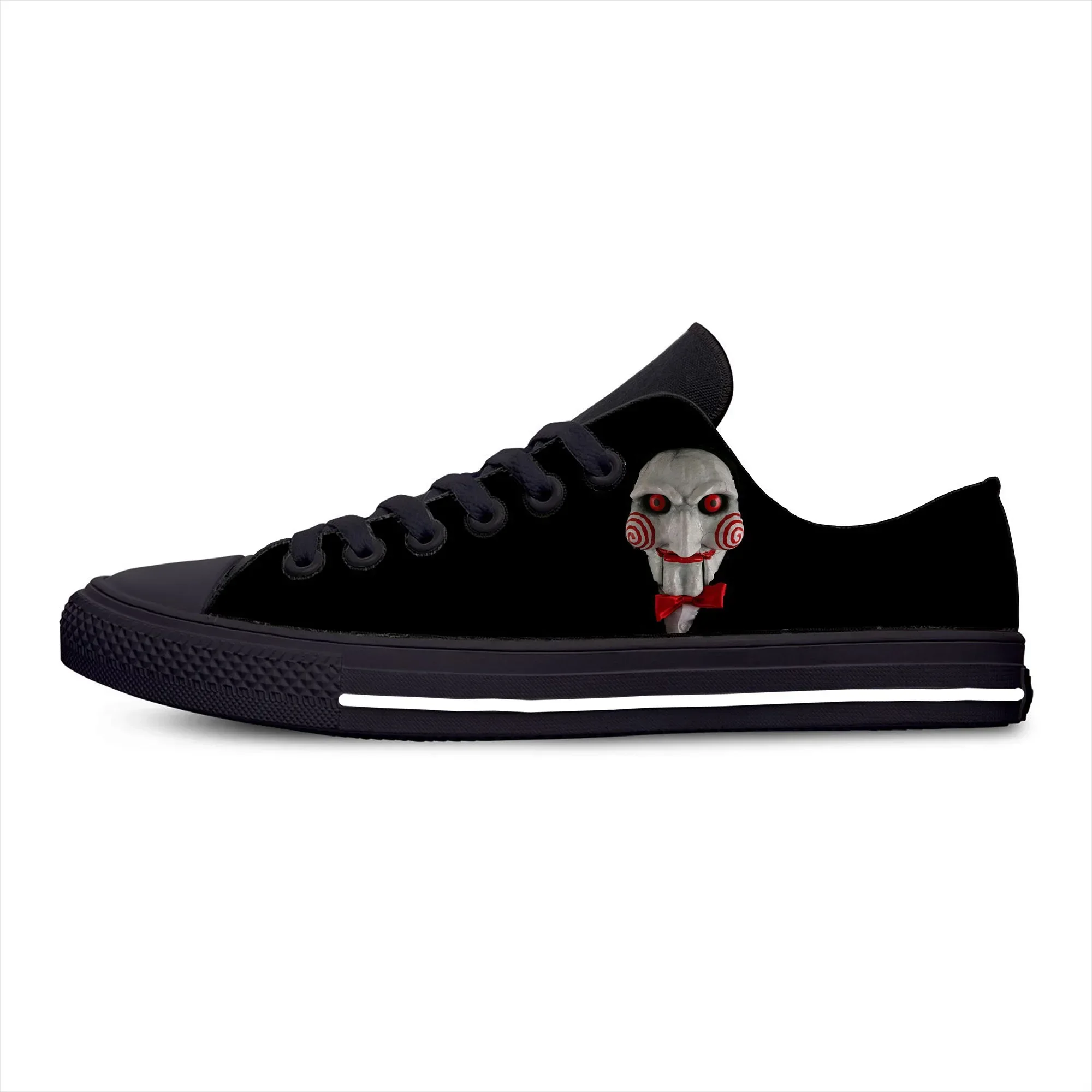 Summer Movie Horror Scary Saw Billy Puppet Jigsaw Casual Shoes Breathable Men Women Sneakers Low Top Lightweight Hot Board Shoes