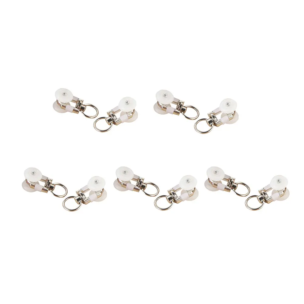 

20 Pcs Curtain Track Pulley Alloy Material Rust Resistant Long Using Time Thickened Wheel Carrier Home Accessory