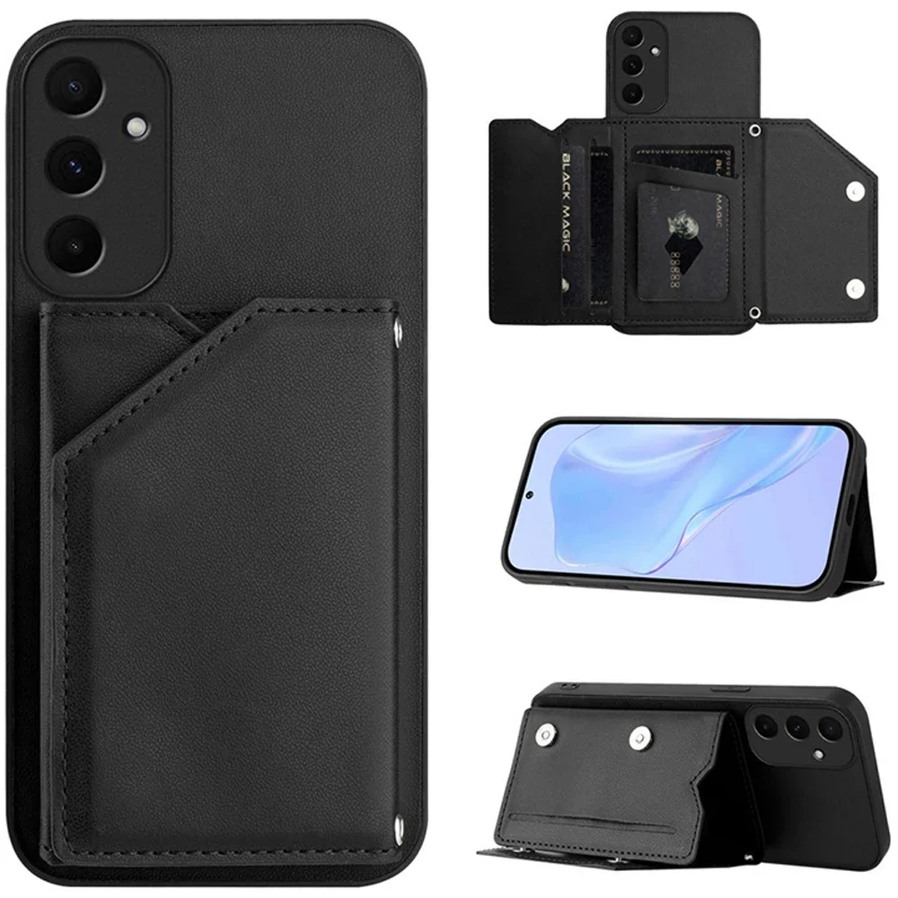 

M55 M35 M15 M06 M16 5G кожаный чехол-кошелек с держателем для карт для Samsung Galaxy M55 задняя крышка для Galaxy M35 M15 M12 M16 M06 Funda