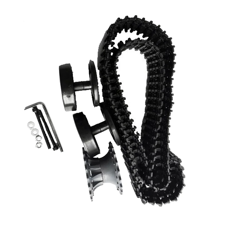 Conjunto de pista + roda de acionamento de pista/roda de pista + roda de rolamento tanque chassi de carro robô kit de modelo de energia de parede