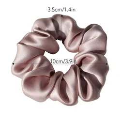 Pure Mulberry Silk Large Scrunchies Rubber Bands Hair Ties Gum Elastics Ponytail Holders for Women Girls