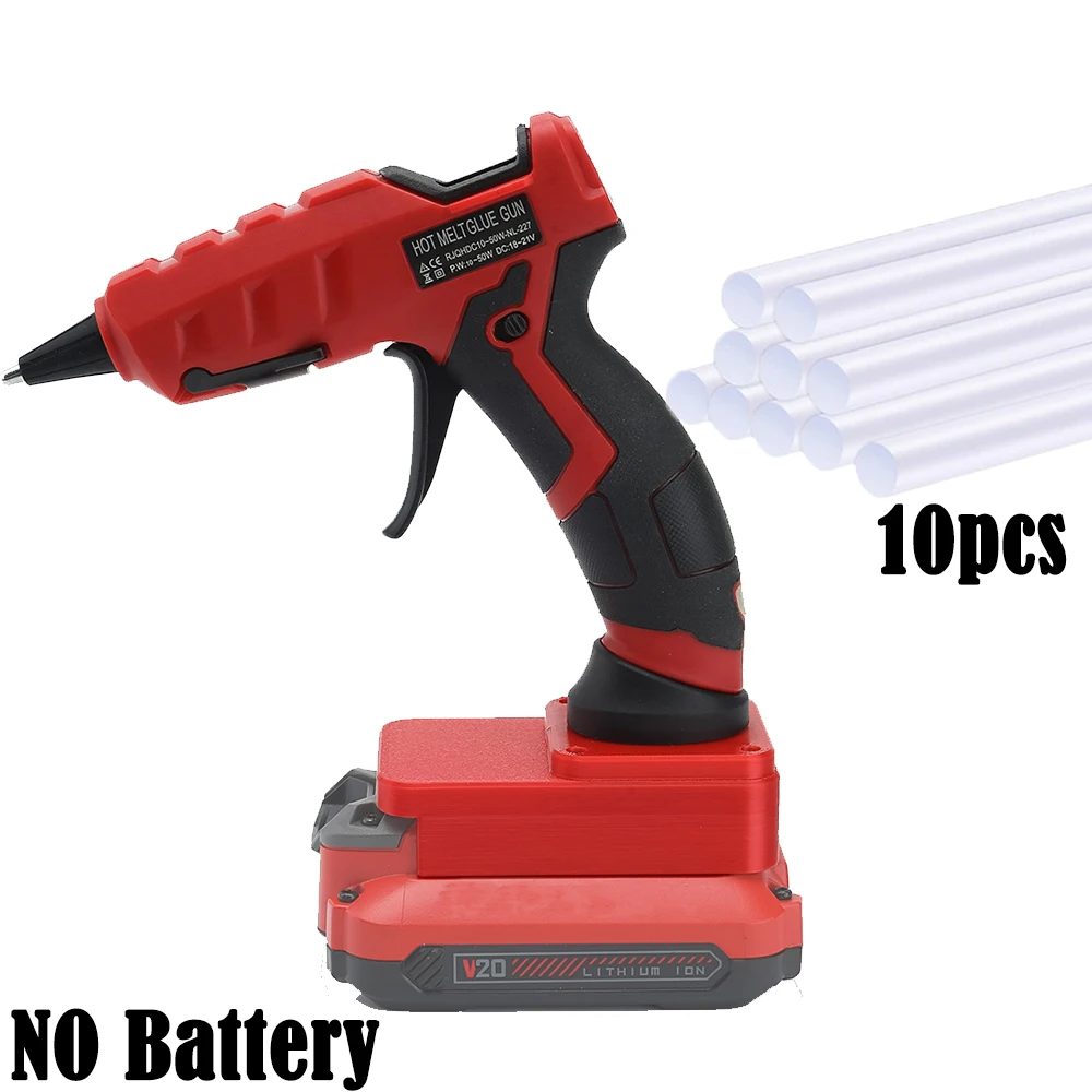 Cordless Hot Glue Gun For Craftsman V20 20V Max Battery Kit W/ 10Pcs Glue Sticks Arts&Crafts&DIY Electric Heat Repair Tool