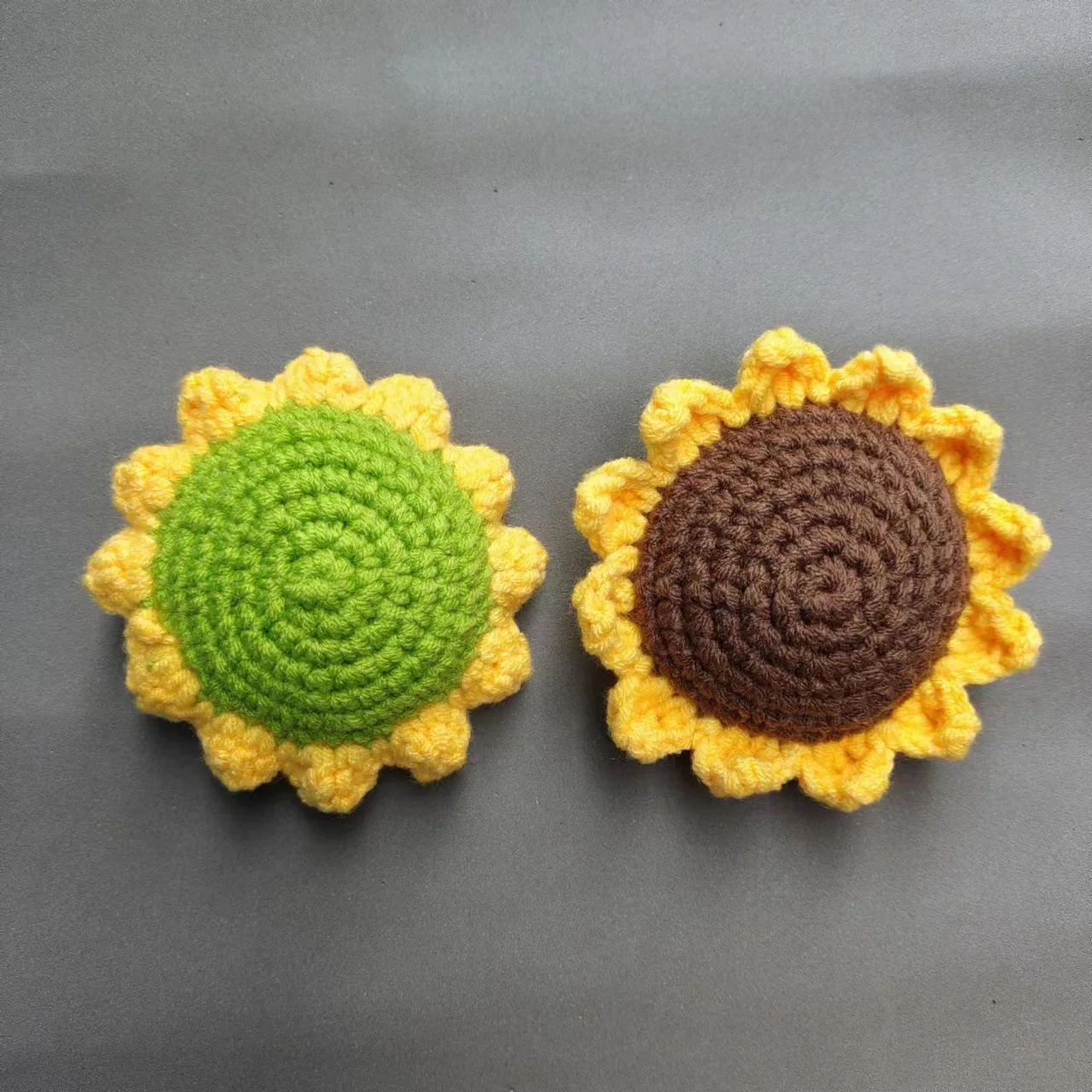 3Pcs Hand-crocheted Flower Head DIY Rose Sunflower Patch Clothing Wedding Accessories For Valentine's Day Gifts