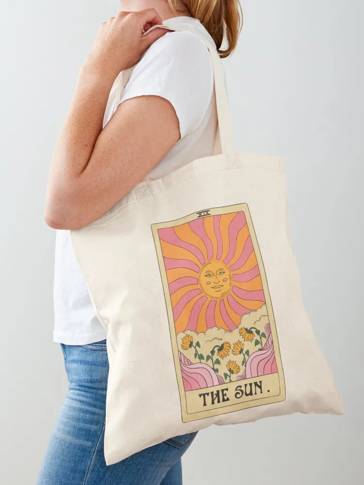 

The Sun Tarot Card Tote Bag custom tote bag Lady bags cute pouch bag shopping bags foldable