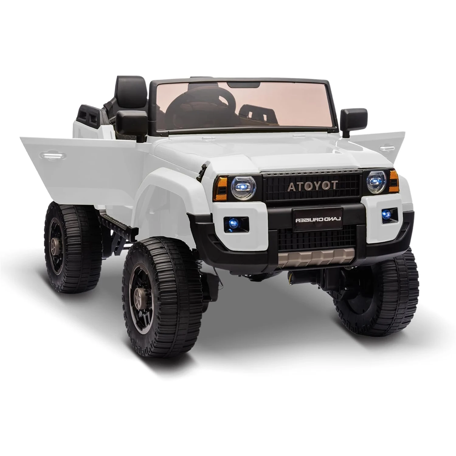 Voiture électrique pour enfants, camion à monter sous licence Toyota LC250 24V 2 places avec télécommande, moteurs 4 × 100W, 4WD/2WD commutable