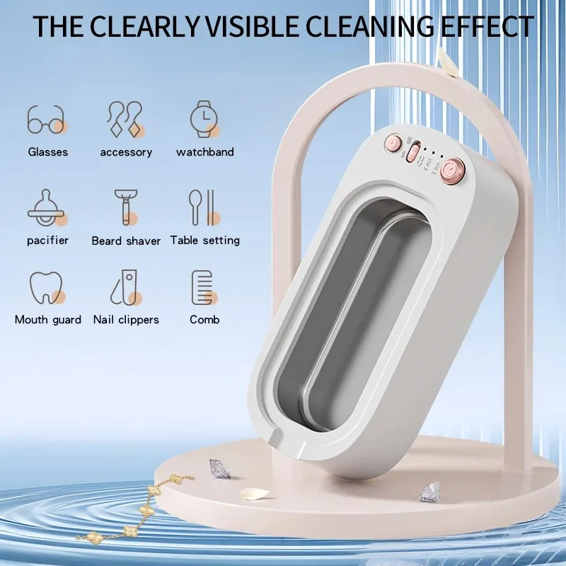 

High-Frequency Ultrasonic Cleaner with Adjustable Strength & Timer – USB Rechargeable, Ideal for Deep Cleaning Watch Straps