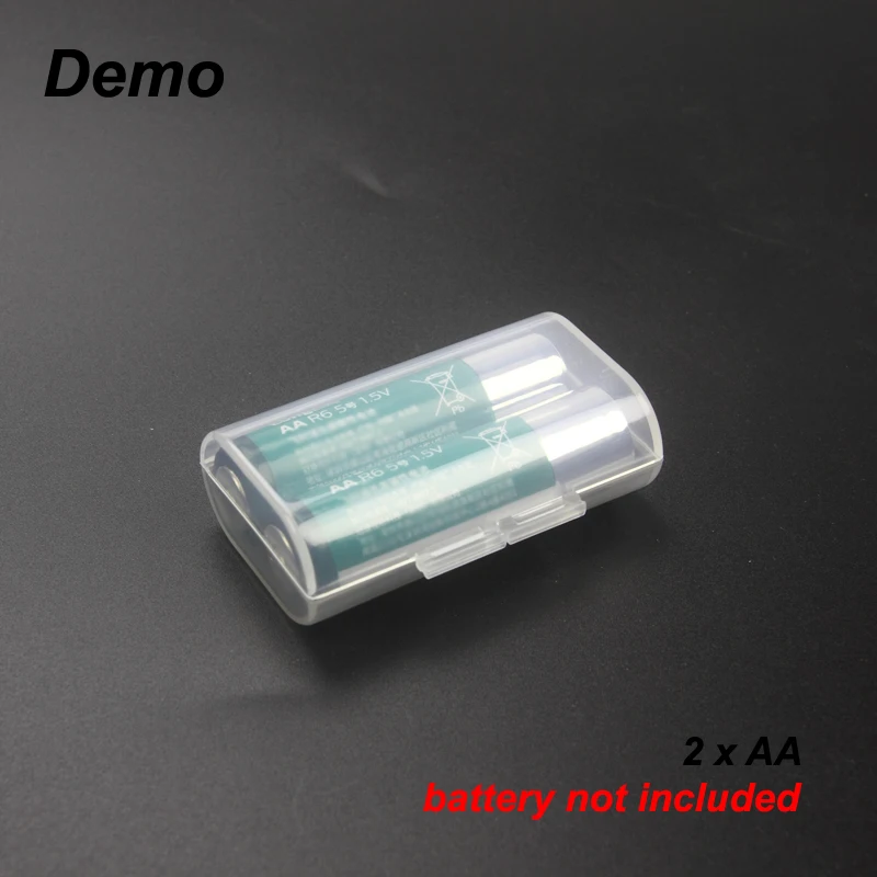 2 x AA Battery Storage Box Case Container Accessories