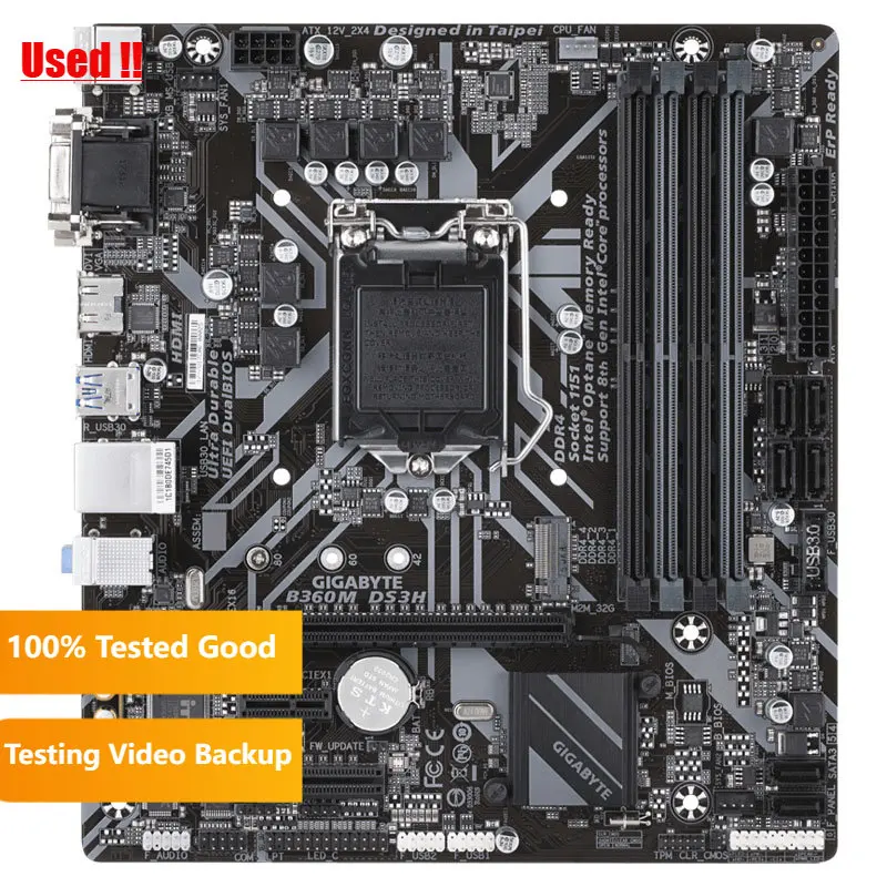 Gigabyte B360M DS3H original LGA 1151 DDR4 B360 desktop computer motherboards