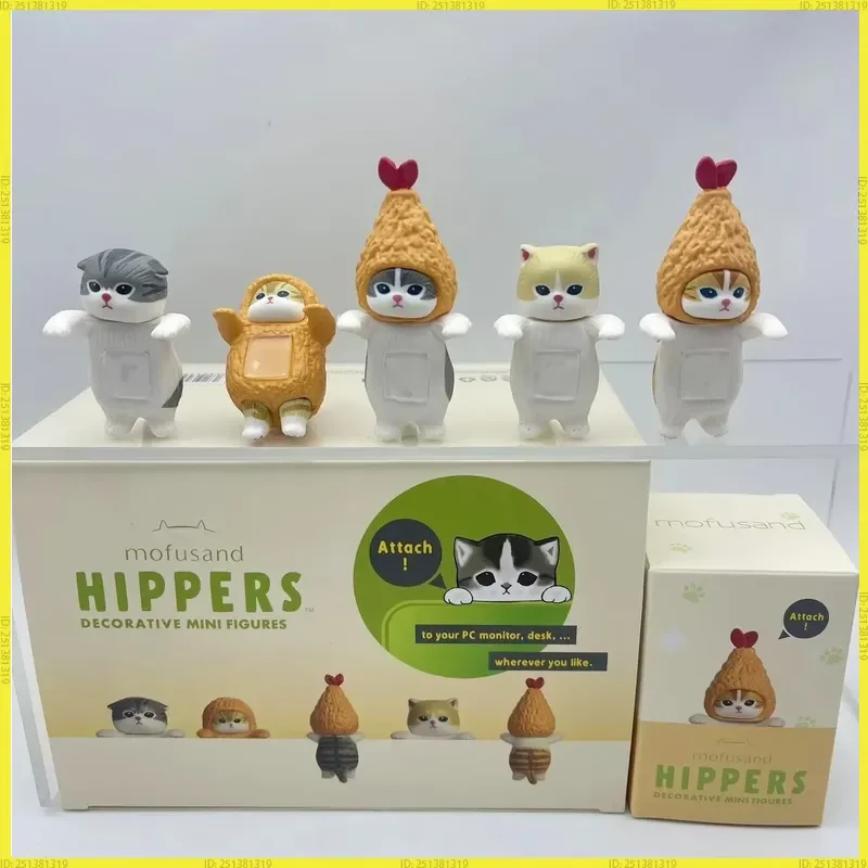 

Горячие Mofusand Hippers лежащие жареные креветки кошка слепая коробка декоративные мини-фигурки автомобильный телефон орнамент милая кукла модель игрушка в подарок