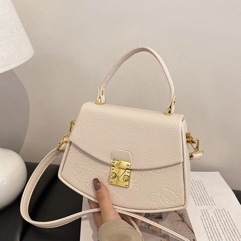 حقيبة يد نسائية أنيقة من الجلد بتصميم كلاسيكي كروس، حقيبة كتف عصرية فاخرة لأسلوب الحياة اليومي