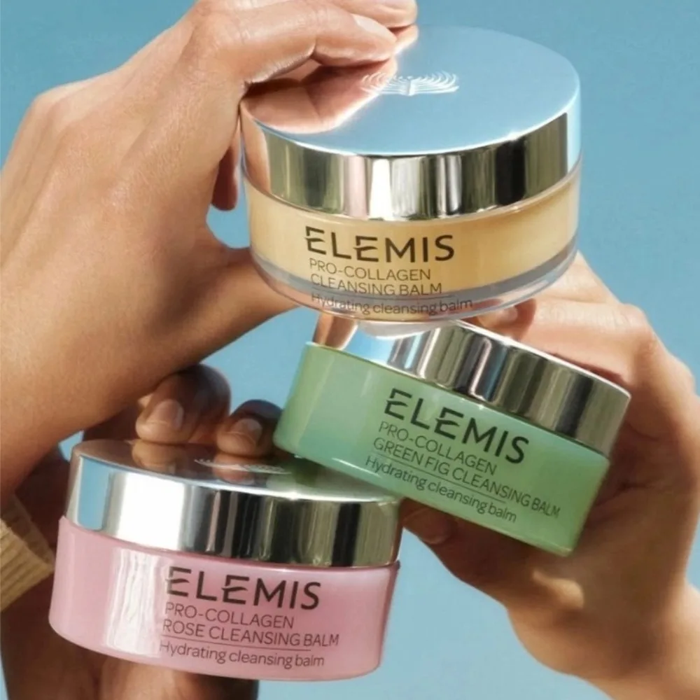 ELEMIS 100ml Bálsamo de limpeza Pro-colágeno Doce Figo Camomila Rosa Fragrância Limpeza Profunda Eficiente Cuidados Faciais Removedor de Maquiagem