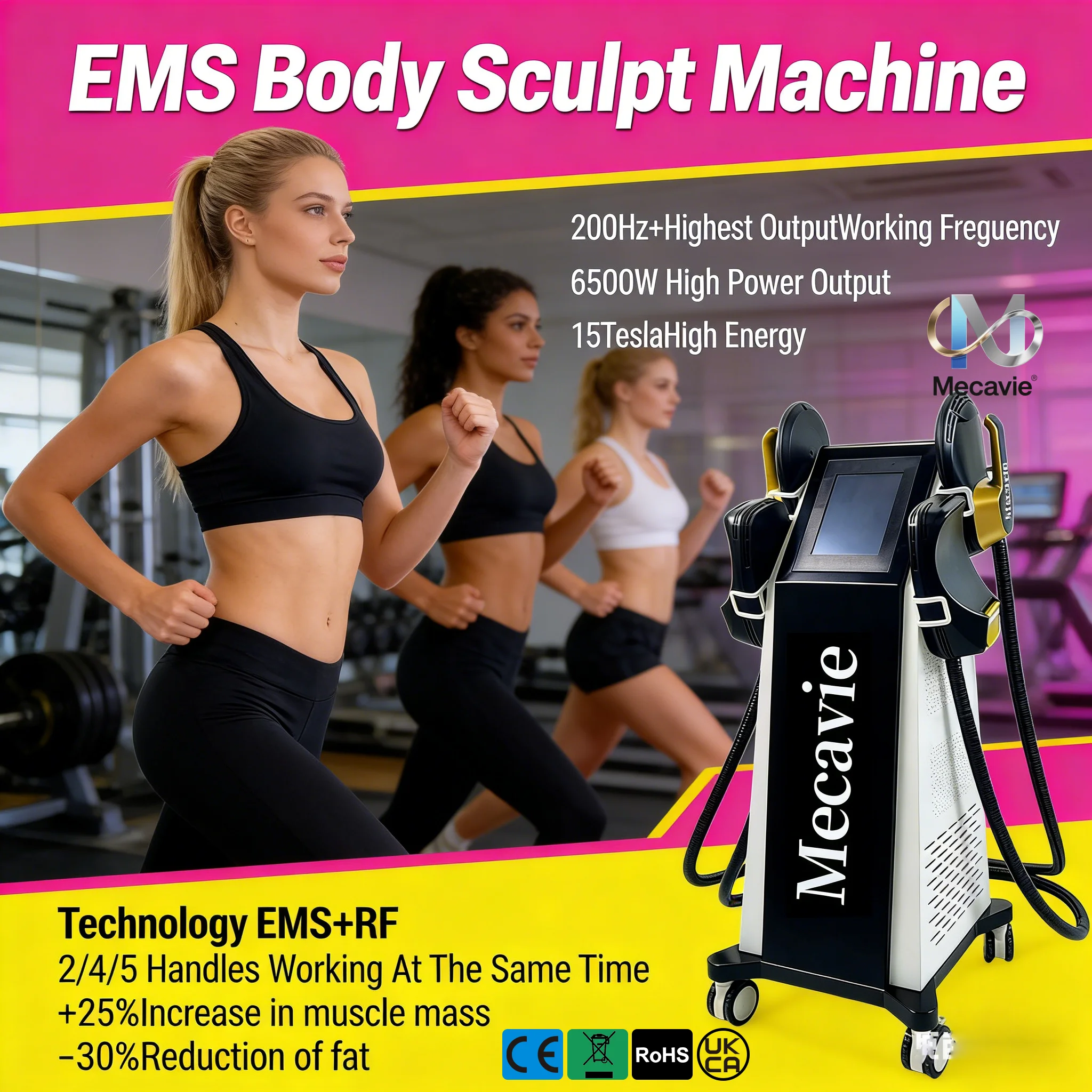 EMSNova RF HIEMT Body Sculpting Machine,  Electro muscle stimulation body Butt Build,Fat Burning and Muscle Building, Buttock Lifting, Salon Use,Sculpting Slimming Fat Stimulation Muscle Stimulation Pelvic Body