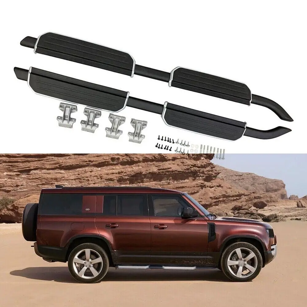 

Fit for Land Rover Defender 130 2022 2023 Running Board Side Step Pedal Nerf Bar