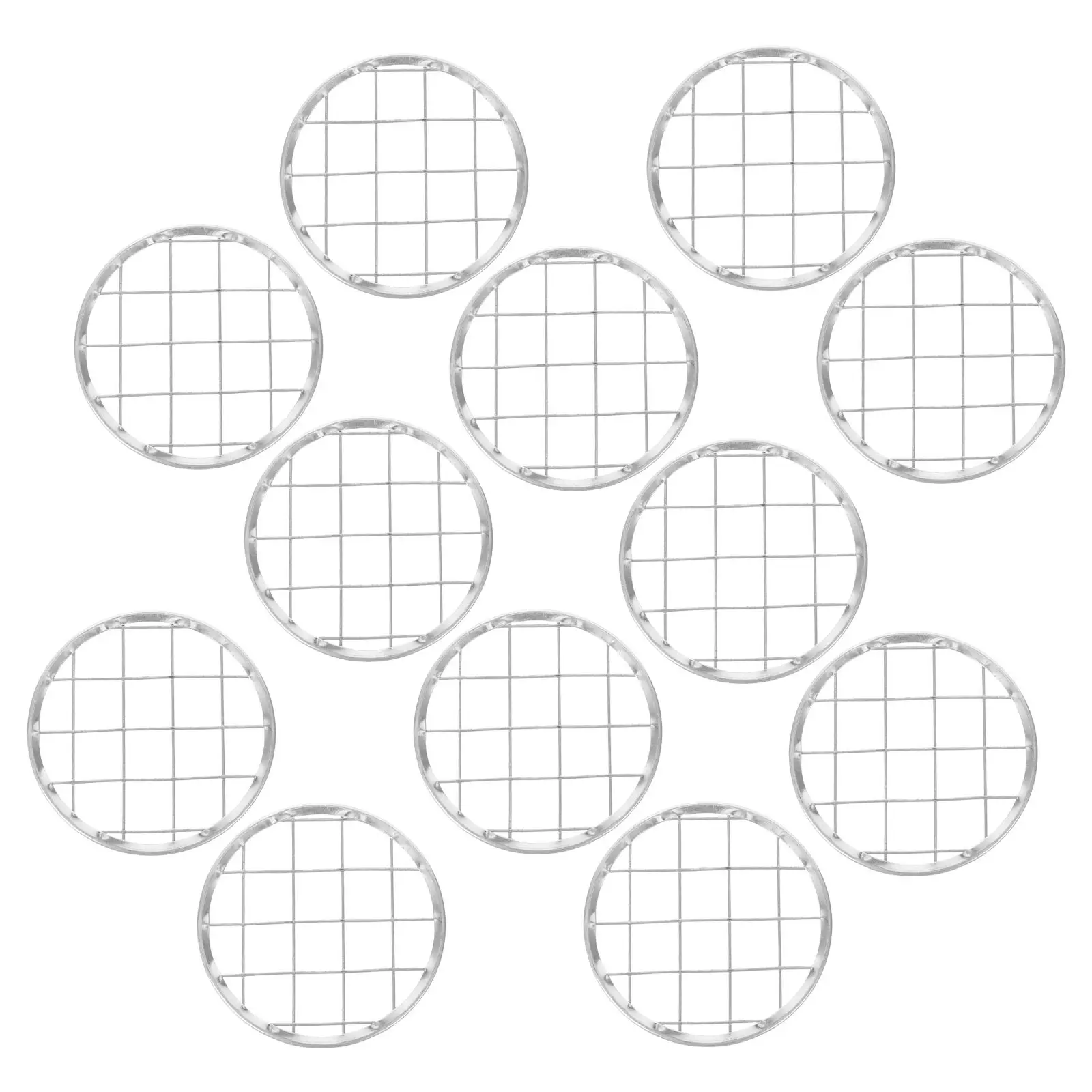10Pcs Iron Floral Grid for Mason Jar Vase Grid Reusable Metal Flower Arrangement Tool Wedding Party Home Decor Sturdy Cleanable