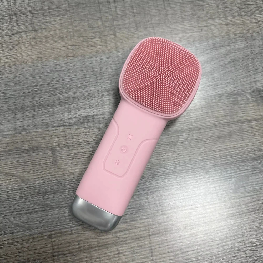 

Customizable Electric Facial Cleansing Brush Silicone Facial Cleaning Brush for Pore Cleaner Heating 7 Waterproof skin care