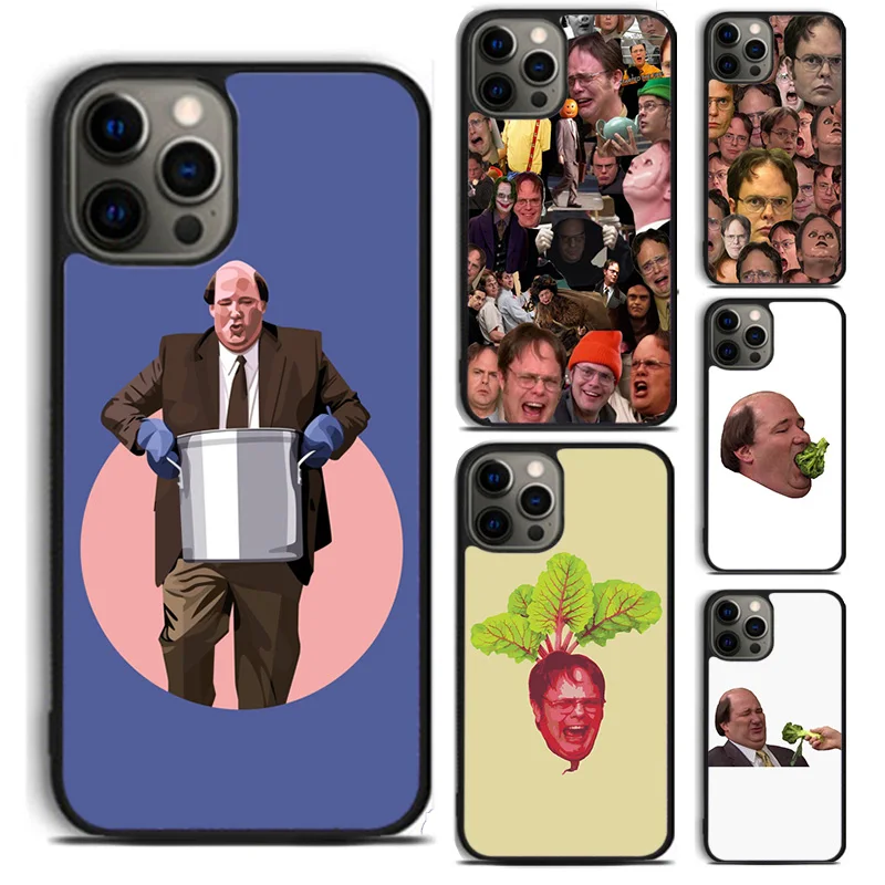 Funny Kevin Broccoli The Office phone Case For iPhone 16 15 14 Plus XR XS apple 16 11 12 13 mini Pro Max coque