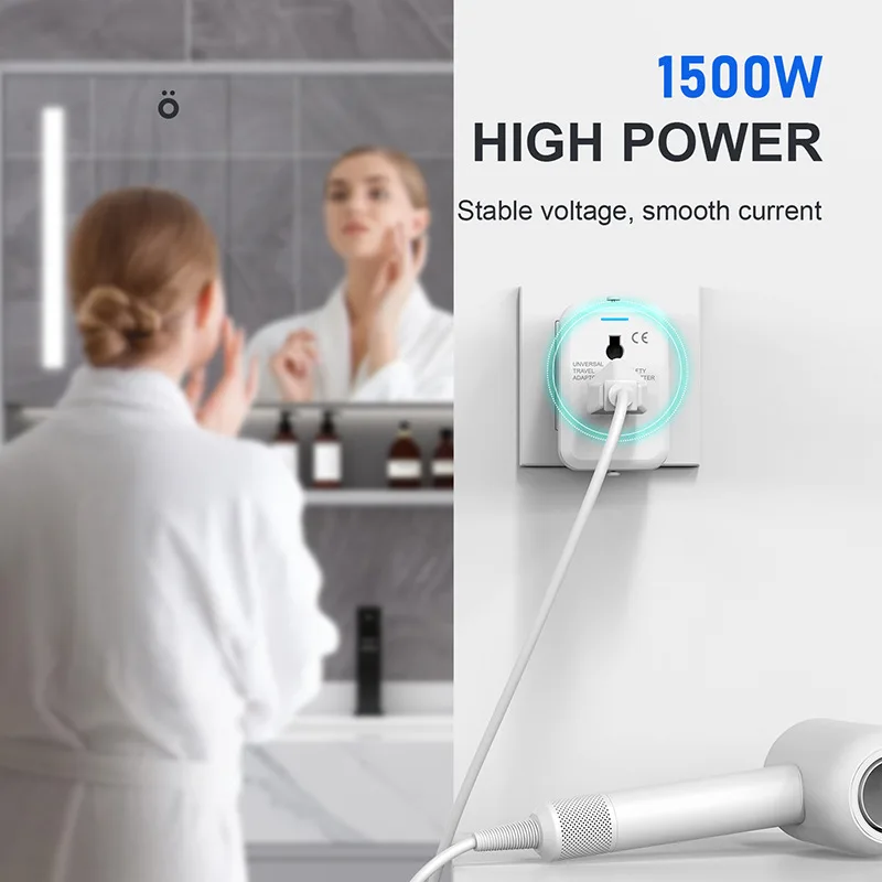 Multi-function International Universal Travel Charger EU/AUS/UK/US Multiple Plug Socket Power Adaptor USB & Type C Wall Charger