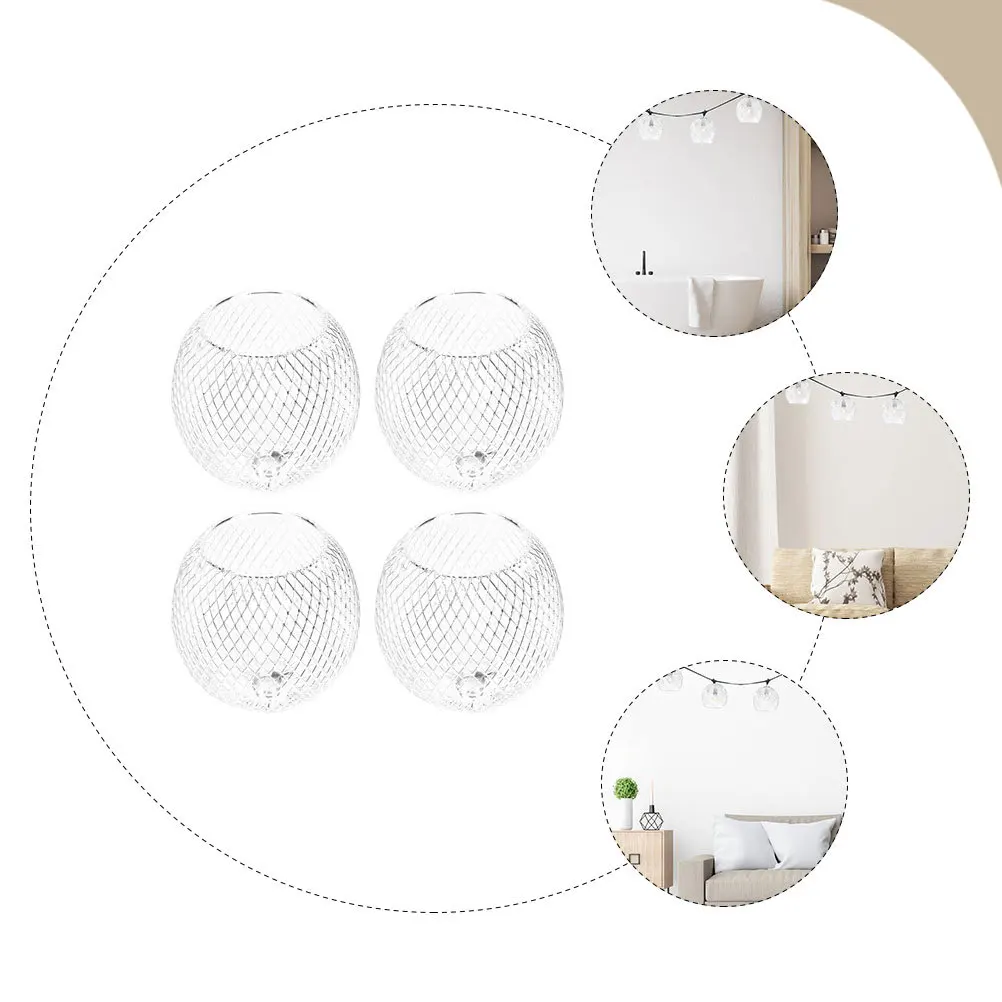 

4Pcs Metal Lamp Shades Hollow-Out Pendant Lamps Retro Industrial Ceiling Light Decorative Metal Lampshade for Home Store Dorm