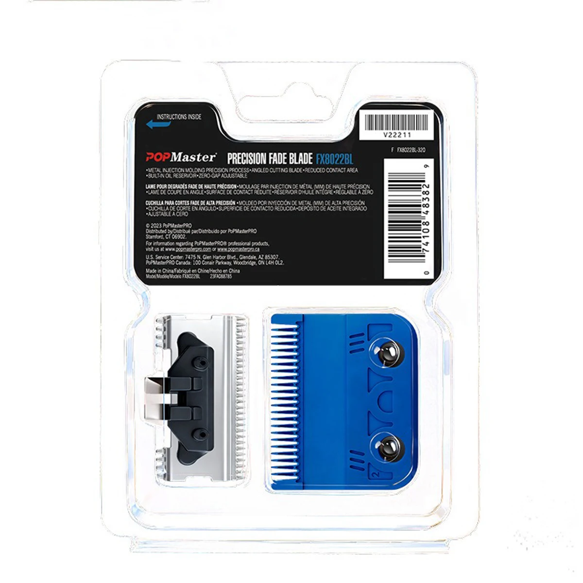 Professionelle Präzisions-Fade-Klinge POPMaster FX8022BL für die Modelle FX870 FX825 FX673 FX899 FX829. Ersetzt die Klingen. – Detail 9