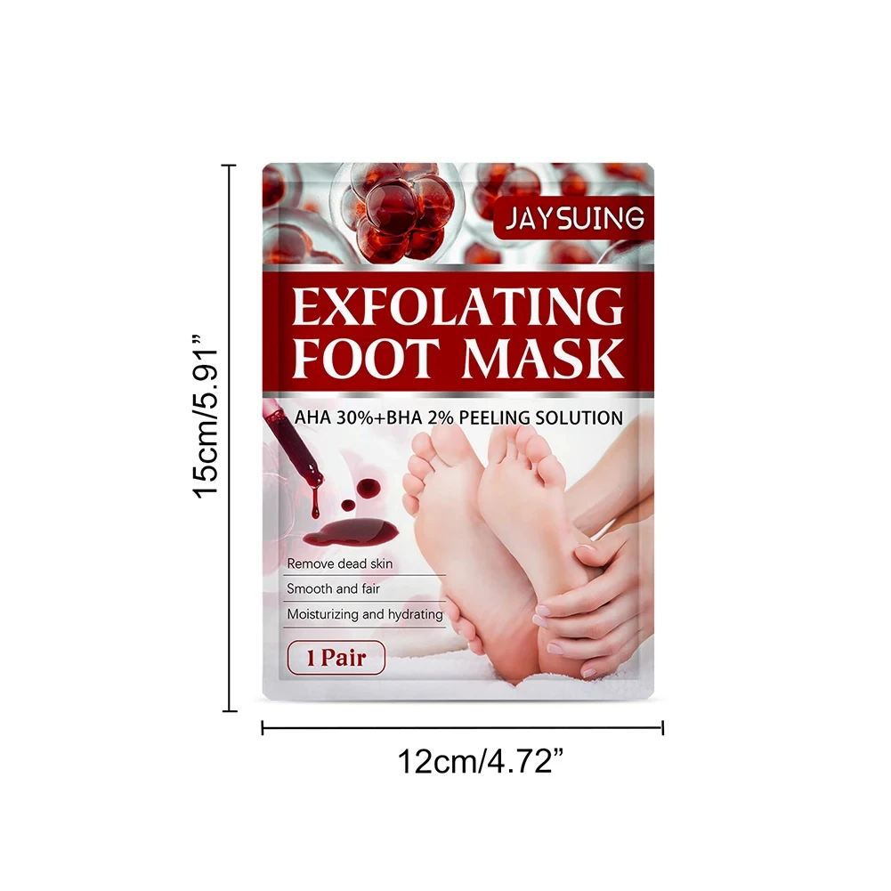 1/3 زوج حمض الفاكهة قناع القدمين التقشير فرك الملمس إزالة الجلد الميت قناع القدم ترطيب باديكير مكافحة تكسير قناع القدمين #6