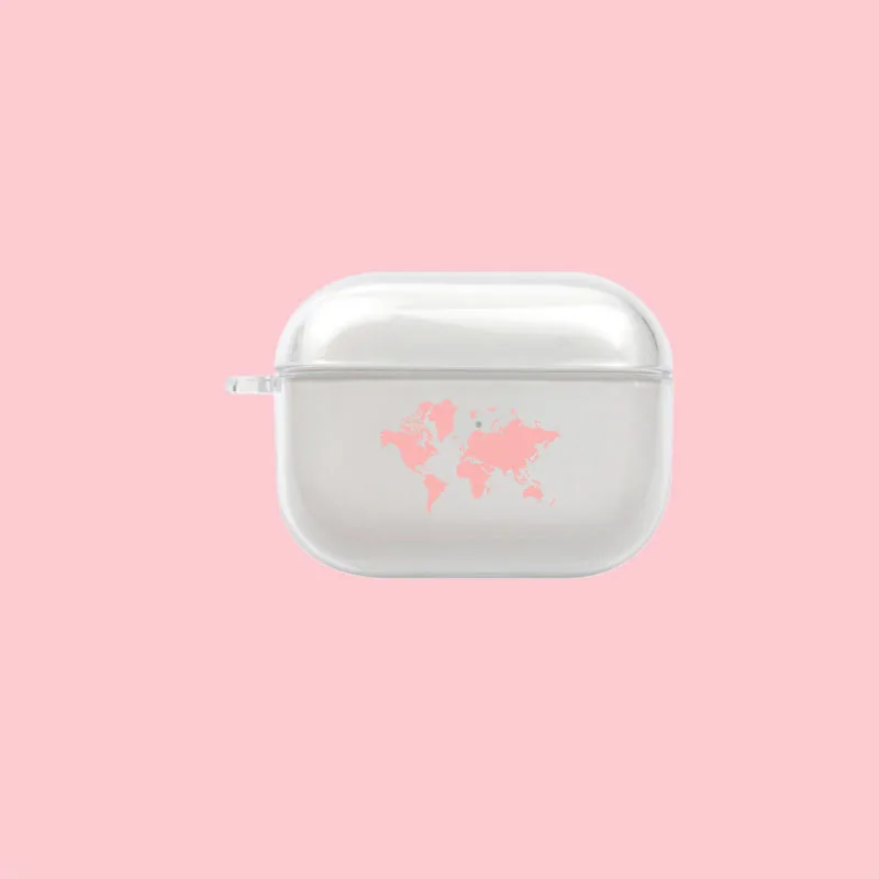 Mode Weltkarte Klar Kopfhörer Fall für Airpods 4th 3rd 2 Pro Soft Cover für Airpod 2 3 1 schutzhülle Zubehör Shell Fundas
