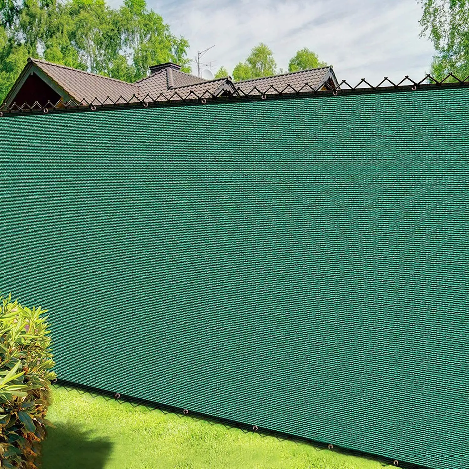 Fence Privacy Screen Outdoor Backyard Fencing Windscreen Shade Cover Mesh Fabric Privacy Barrier Balcony Privacy Shield-Green