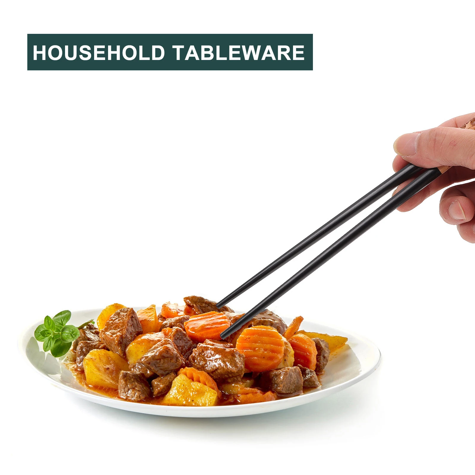 

Panda Wooden Chopsticks Ceramic Chopstick Rest Set Reusable Non-Toxic Food Chopsticks Home Hot Pot Use Exquisite Chopstick