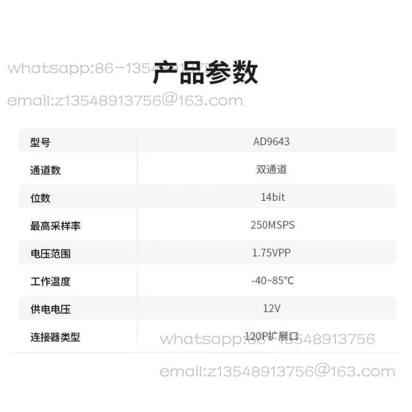 Dual High Speed ADC AD9643 250Msps PZ9643