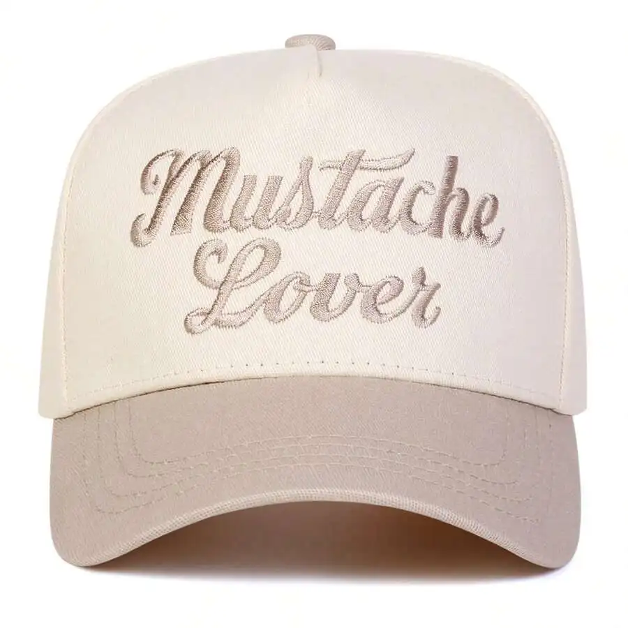 

Mustache Lover Embroidered Trucker Hat Casual Five-Panel Baseball Cap For Adults