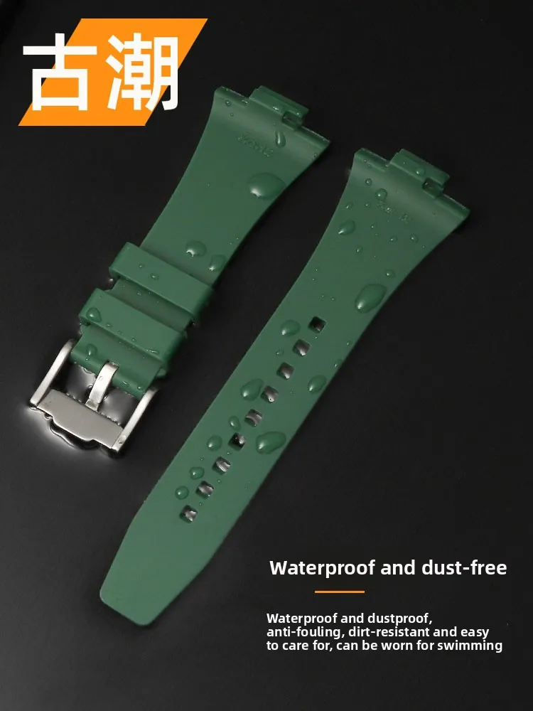 لتيسو 1853 PRX سوبر لاعب T137.407 T137.410 الإفراج السريع FKM فلوروروبر حزام ساعة اليد مقاوم للماء حزام ساعة سيليكون الرجال