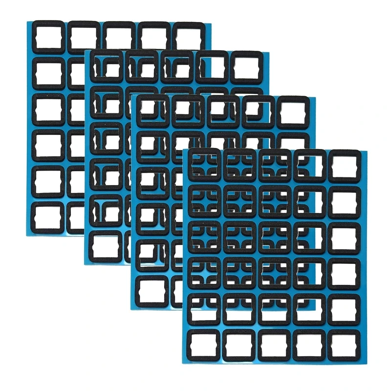 120 Pieces Mechanical Keyboard Sandwich Cotton Modular EVA Foam Pad Single Axis EVA Foam Pad Inter Axis Stickers Single